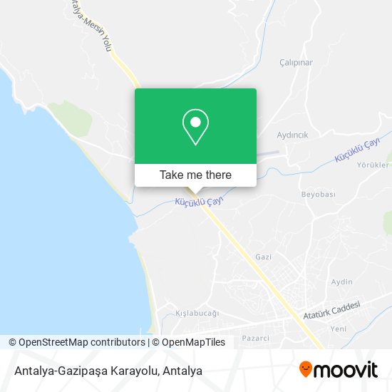 Antalya-Gazipaşa Karayolu map