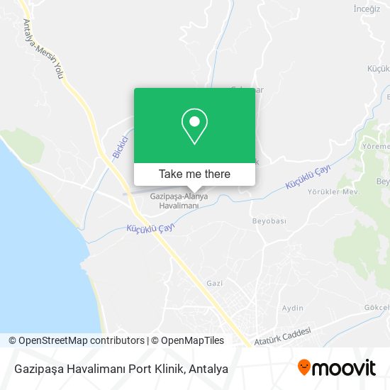 Gazipaşa Havalimanı Port Klinik map