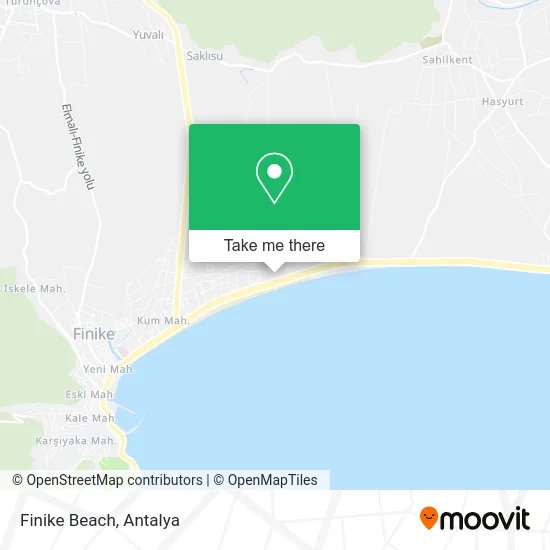 Finike Beach map