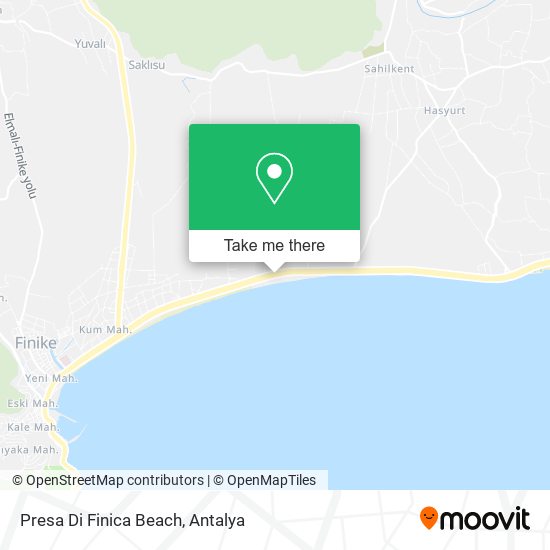 Presa Di Finica Beach map