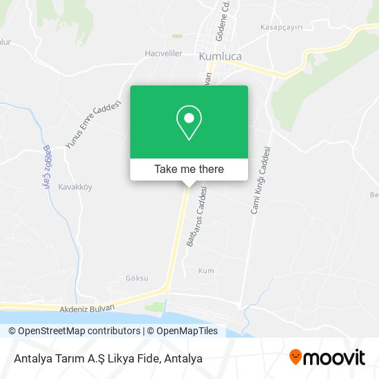 Antalya Tarım A.Ş Likya Fide map