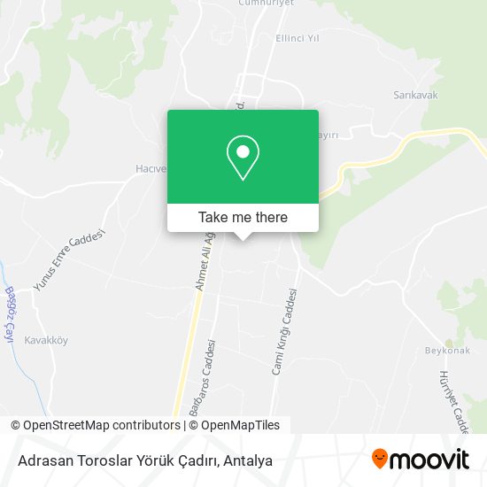 Adrasan Toroslar Yörük Çadırı map