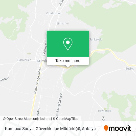 Kumluca Sosyal Güvenlik İlçe Müdürlüğü map