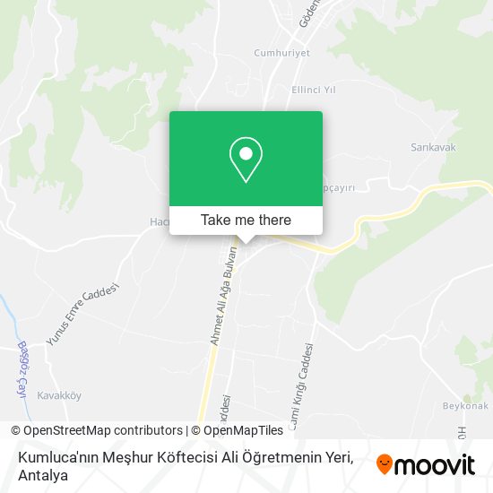 Kumluca'nın Meşhur Köftecisi Ali Öğretmenin Yeri map