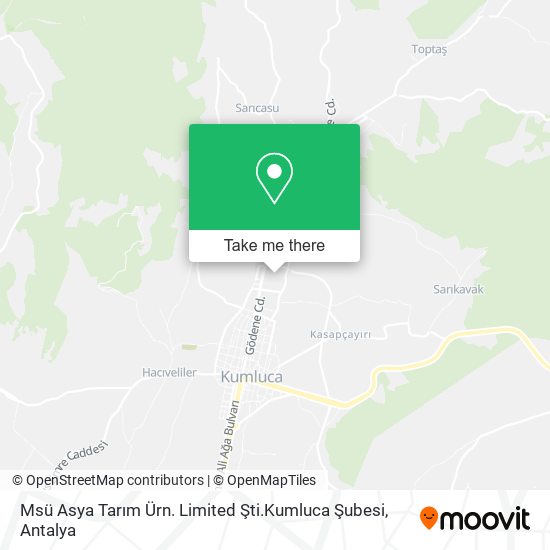 Msü Asya Tarım Ürn. Limited Şti.Kumluca Şubesi map