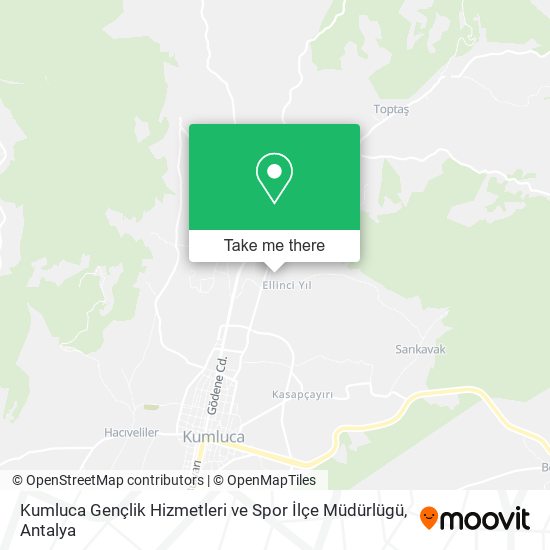Kumluca Gençlik Hizmetleri ve Spor İlçe Müdürlügü map