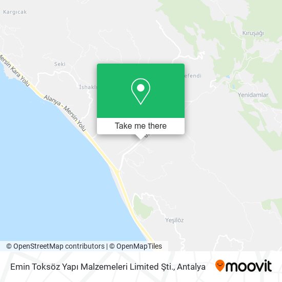 Emin Toksöz Yapı Malzemeleri Limited Şti. map