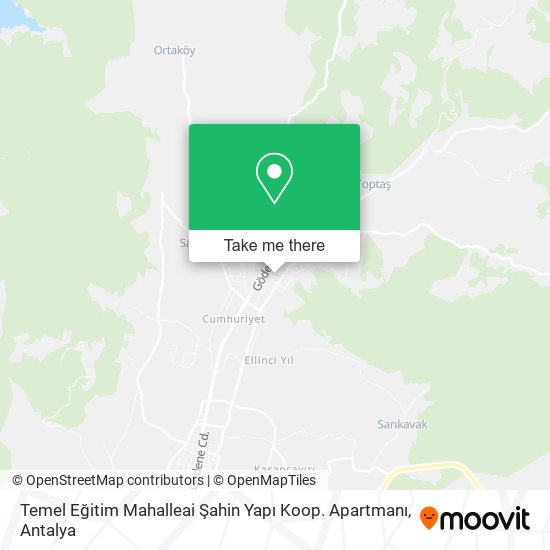 Temel Eğitim Mahalleai Şahin Yapı Koop. Apartmanı map