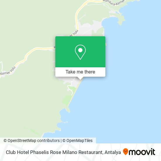 Club Hotel Phaselis Rose Milano Restaurant map