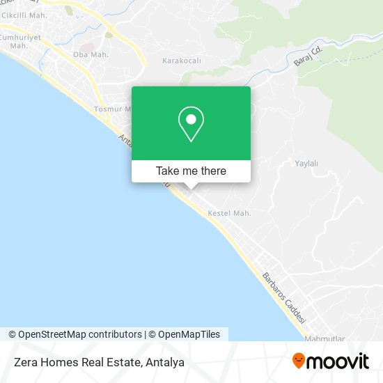 Zera Homes Real Estate map