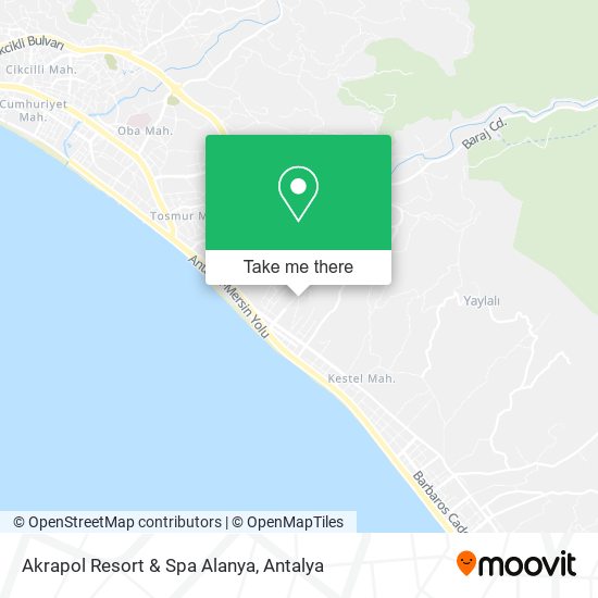 Akrapol Resort & Spa Alanya map