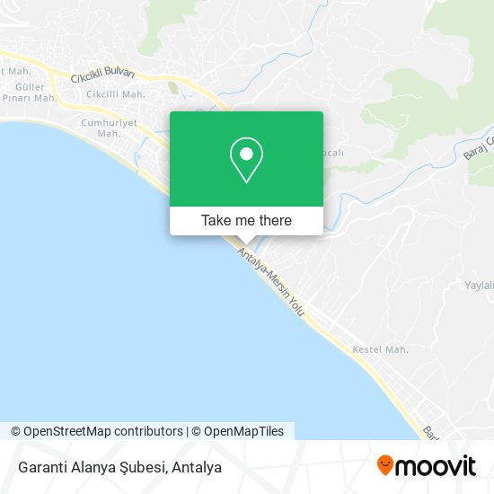 Garanti Alanya Şubesi map