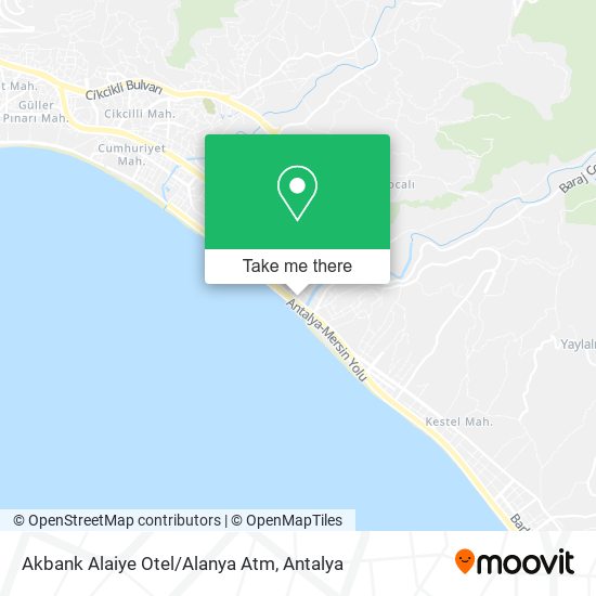 Akbank Alaiye Otel/Alanya Atm map