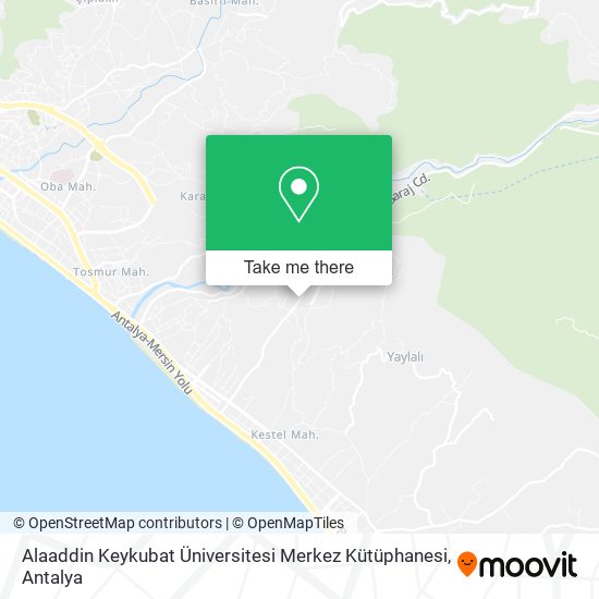 Alaaddin Keykubat Üniversitesi Merkez Kütüphanesi map
