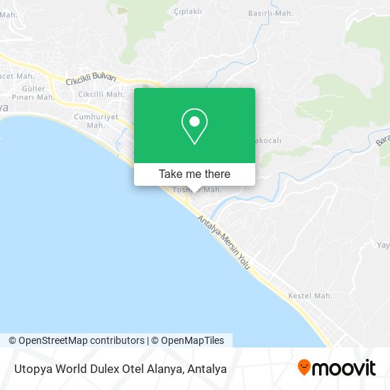 Utopya World Dulex Otel Alanya map