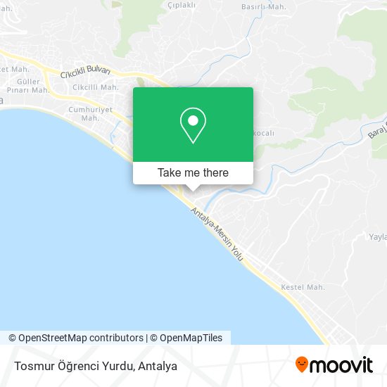 Tosmur Öğrenci Yurdu map
