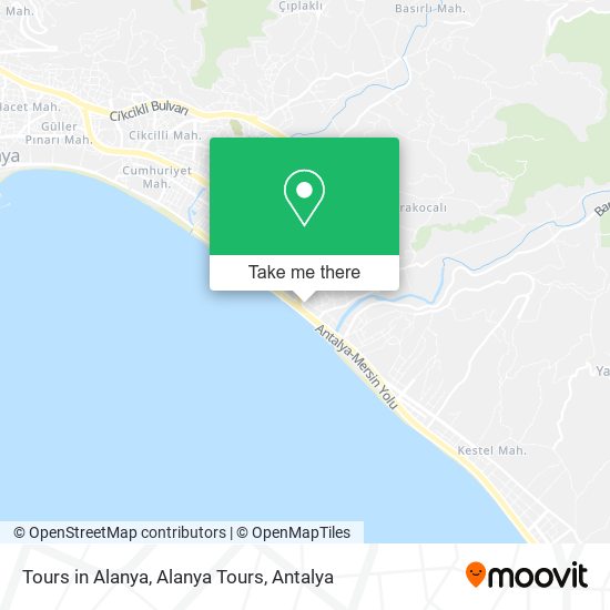 Tours in Alanya, Alanya Tours map