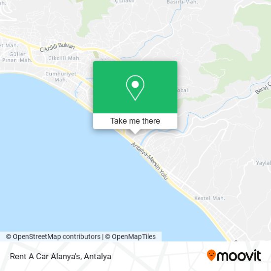 Rent A Car Alanya's map