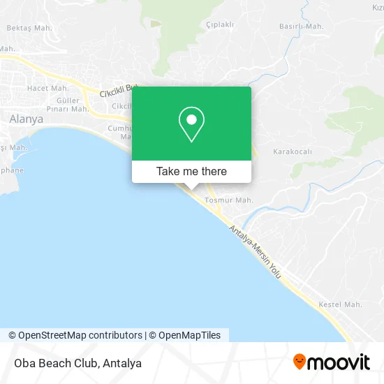 Oba Beach Club map
