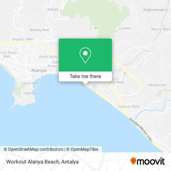 Workout Alanya Beach map