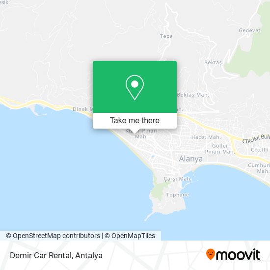 Demir Car Rental map