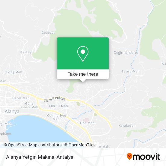Alanya Yetgın Makına map