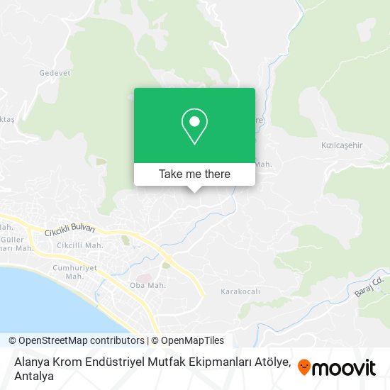 Alanya Krom Endüstriyel Mutfak Ekipmanları Atölye map