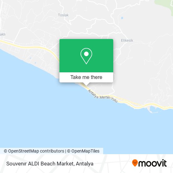 Souvenır ALDI Beach Market map