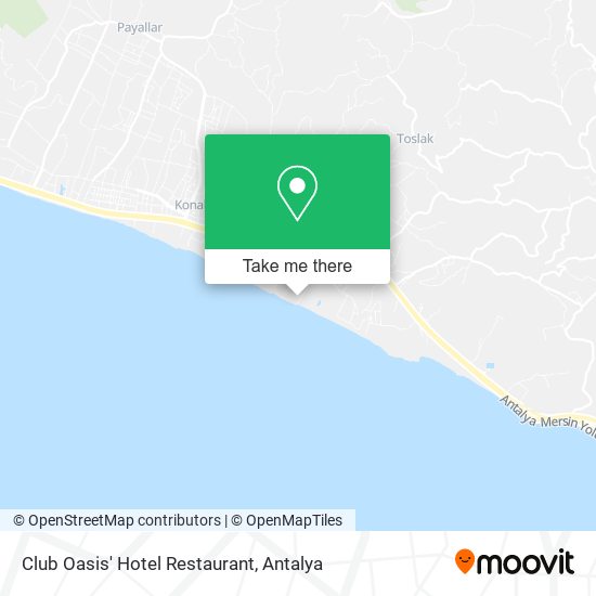 Club Oasis' Hotel Restaurant map