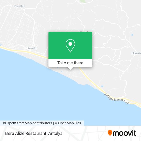 Bera Alize Restaurant map