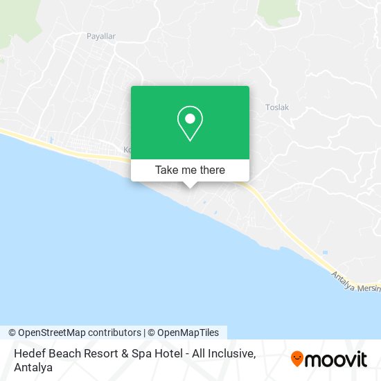 Hedef Beach Resort & Spa Hotel - All Inclusive map