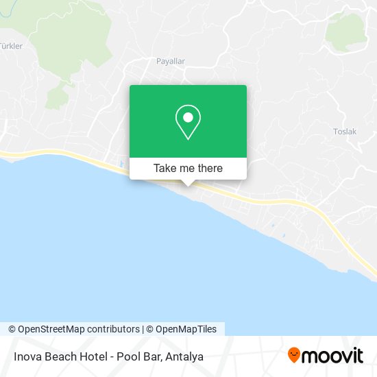 Inova Beach Hotel - Pool Bar map