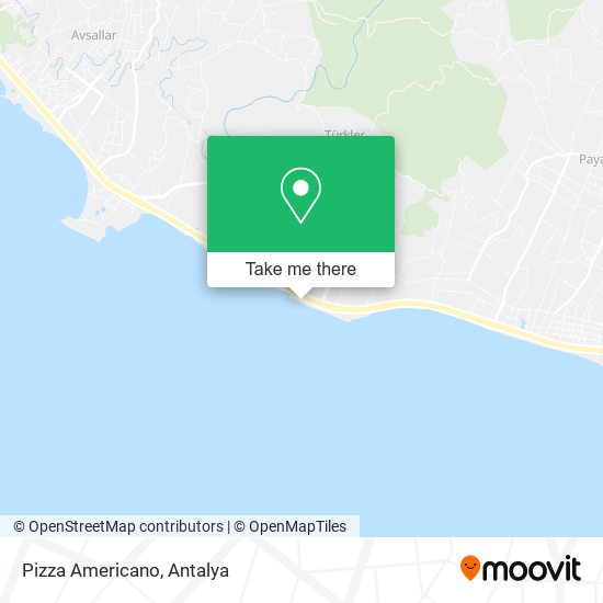 Pizza Americano map