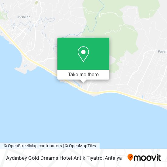 Aydınbey Gold Dreams Hotel-Antik Tiyatro map