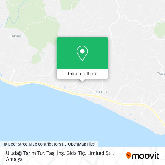 Uludağ Tarim Tur. Taş. İnş. Gida Tiç. Limited Şti. map