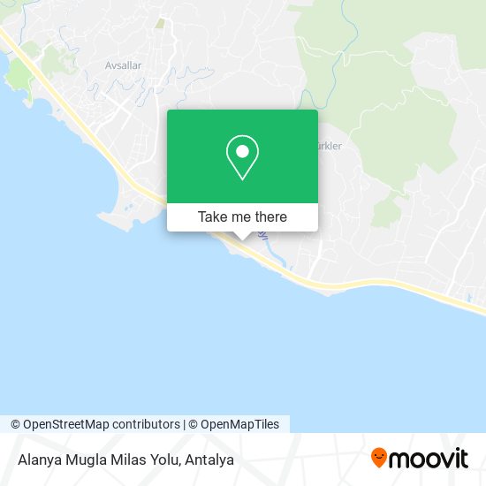 Alanya Mugla Milas Yolu map