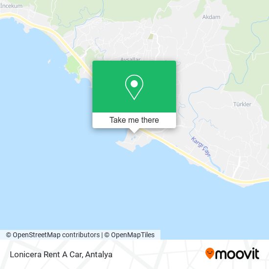 Lonicera Rent A Car map
