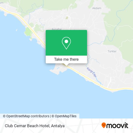 Club Cemar Beach Hotel map