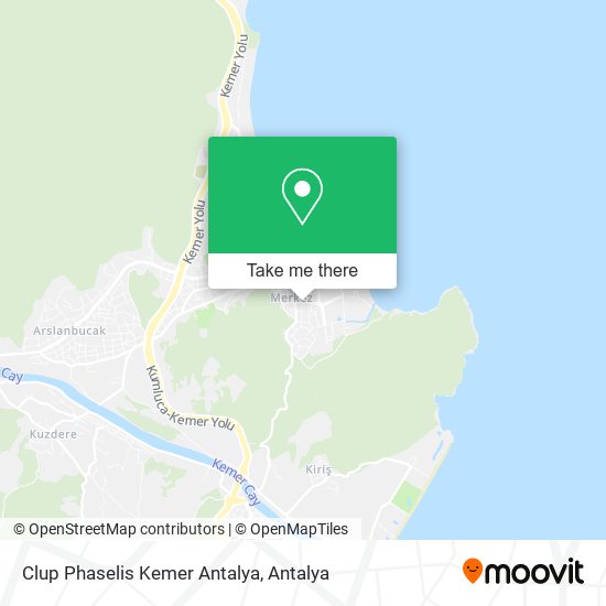 Clup Phaselis Kemer Antalya map