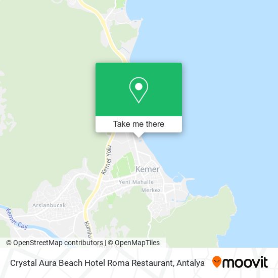 Crystal Aura Beach Hotel Roma Restaurant map