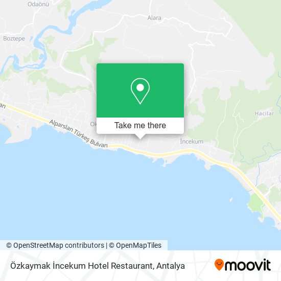 Özkaymak İncekum Hotel Restaurant map
