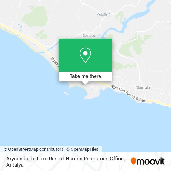 Arycanda de Luxe Resort Human Resources Office map