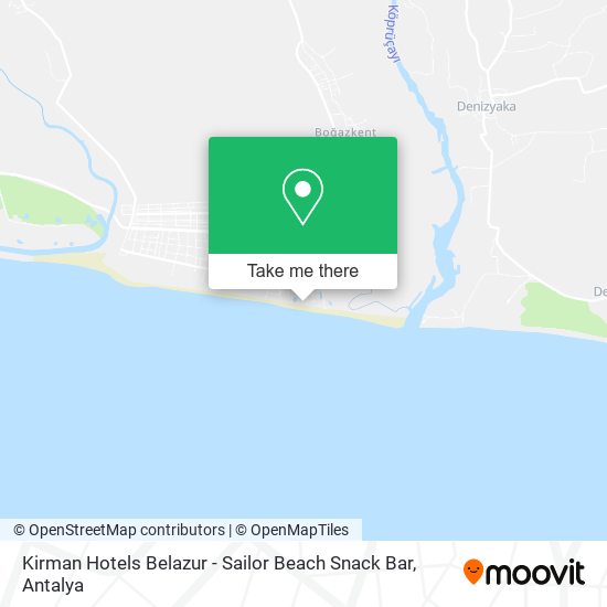 Kirman Hotels Belazur - Sailor Beach Snack Bar map