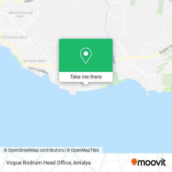 Vogue Bodrum Head Office map