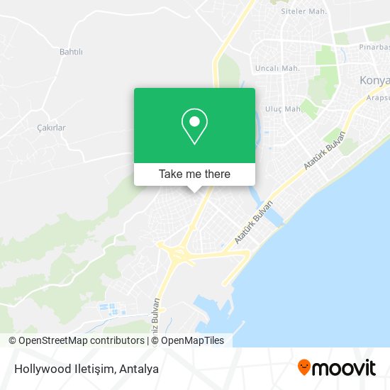 Hollywood Iletişim map