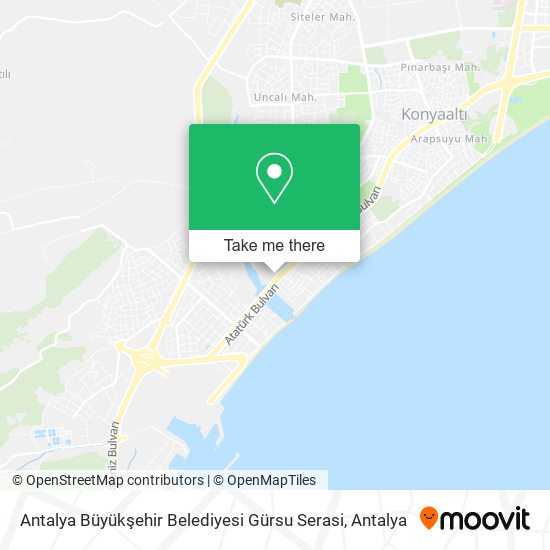 Antalya Büyükşehir Belediyesi Gürsu Serasi map
