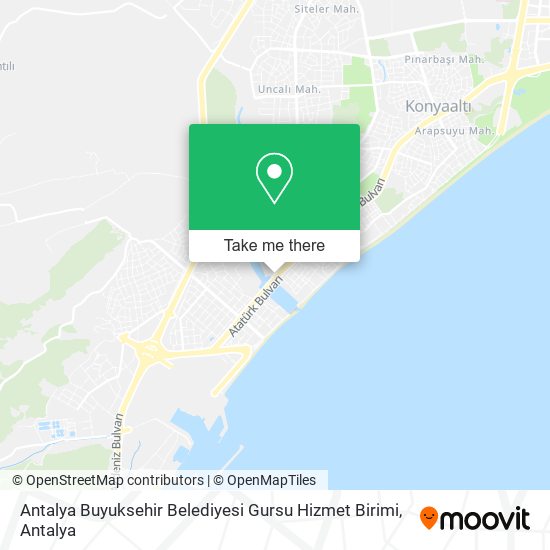 Antalya Buyuksehir Belediyesi Gursu Hizmet Birimi map