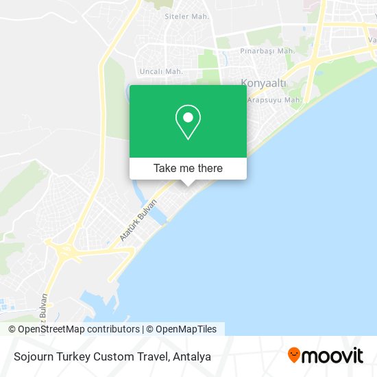 Sojourn Turkey Custom Travel map