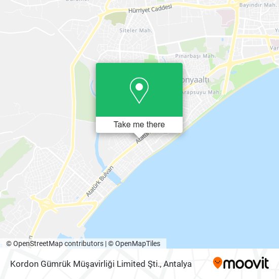 Kordon Gümrük Müşavirliği Limited Şti. map