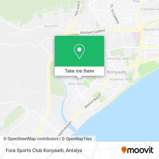 Fora Sports Club Konyaalti map